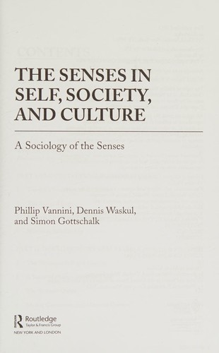 Cover for The senses in self, society, and culture