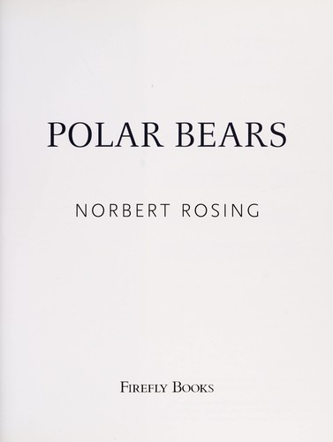 Cover for Polar bears