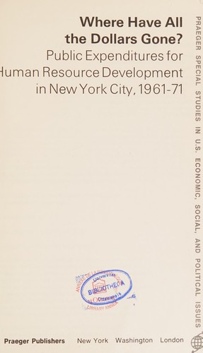 Cover for Where have all the dollars gone?