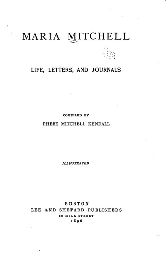Cover for Maria Mitchell: Life, Letters, and Journals
