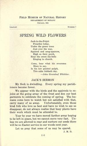 Cover for Spring wild flowers