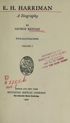 Cover for E.H. Harriman