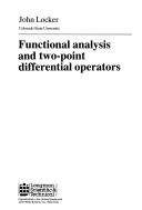 Cover for Functional analysis and two-point differential operators