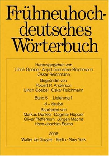 Cover for Frýýhneuhochdeutsches Wýýrterbuch: Band 5/Lieferung 1