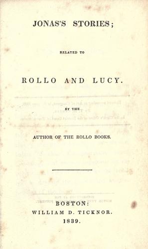 Cover for Jonas's stories
