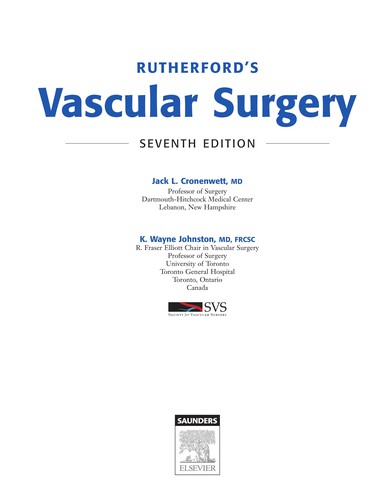 Cover for Rutherford's vascular surgery