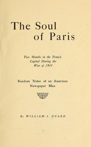 Cover for The soul of Paris