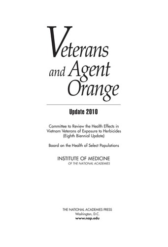 Cover for Veterans and Agent Orange