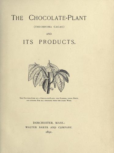Cover for The chocolate-plant