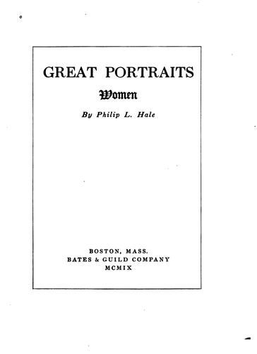 Cover for Great portraits, women
