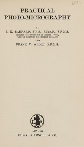 Cover for Practical photo-micrography