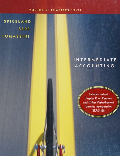 Cover for Intermediate Accounting - Revised Edition, Volume 2