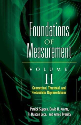 Cover for Foundations of Measurement Volume II
