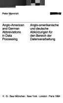 Cover for Anglo-American and German abbreviations in data processing =