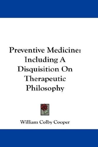 Cover for Preventive Medicine
