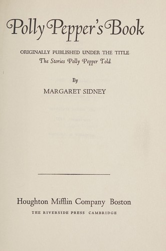 Cover for Polly Pepper's book