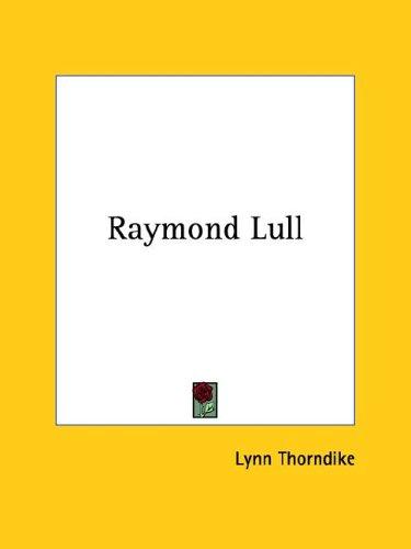 Cover for Raymond Lull