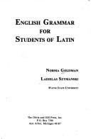 Cover for English grammar for students of Latin