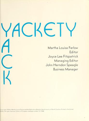 Cover for Yackety yack