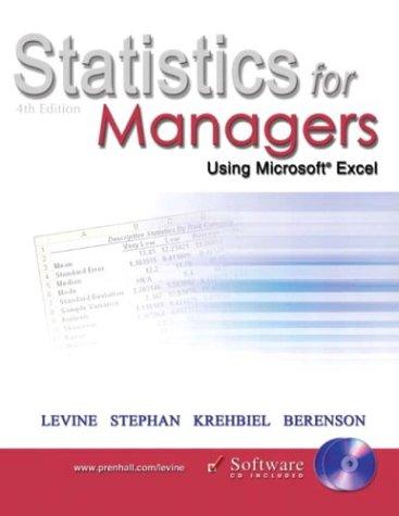 Cover for Statistics for Managers Using Microsoft Excel, Fourth Edition