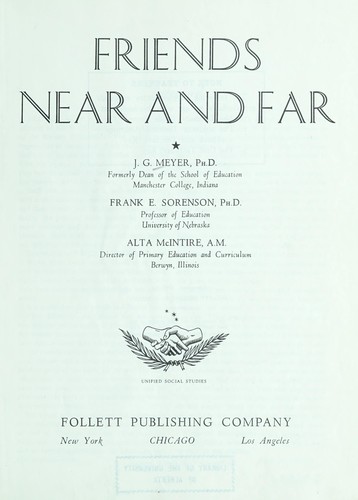 Cover for Friends near and far