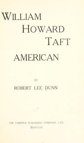 Cover for William Howard Taft, American