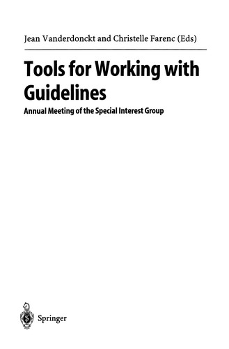 Cover for Tools for Working with Guidelines