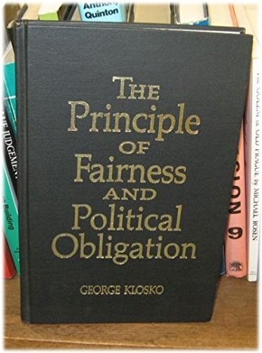 Cover for The principle of fairness and political obligation
