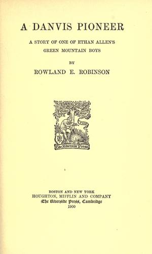 Cover for A Danvis pioneer