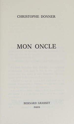 Cover for Mon oncle