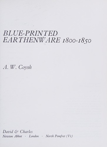 Cover for Blue-printed earthenware, 1800-1850