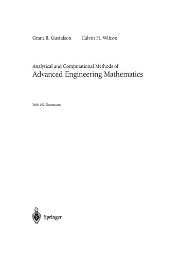Cover for Analytical and Computational Methods of Advanced Engineering Mathematics