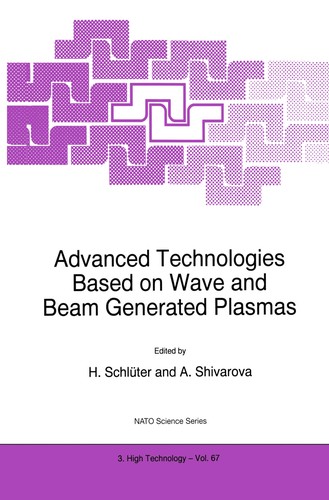 Cover for Advanced Technologies Based on Wave and Beam Generated Plasmas