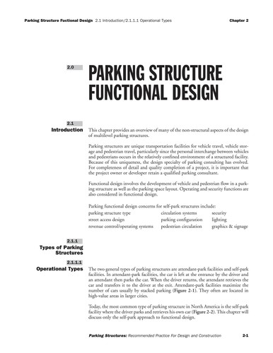 Cover for Precast Prestressed Concrete Parking Structures