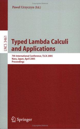 Cover for Typed lambda calculi and applications