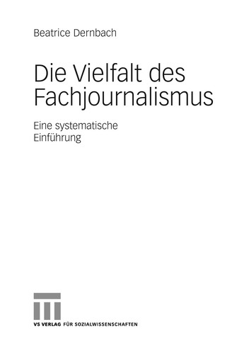 Cover for Die Vielfalt des Fachjournalismus