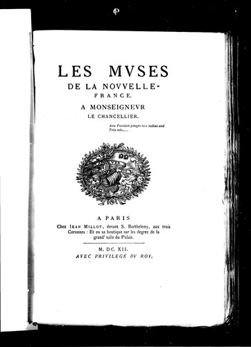Cover for Les muses de la Nouvelle-France