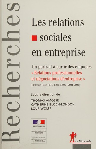 Cover for Les relations sociales en entreprise
