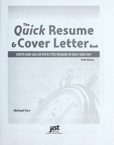 Cover for The quick resume & cover letter book