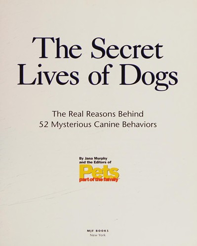 Cover for The secret lives of dogs