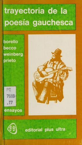 Cover for Trayectoria de la poesía gauchesca