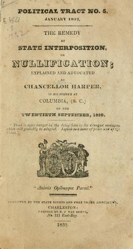 Cover for The remedy by state interposition, or nullification