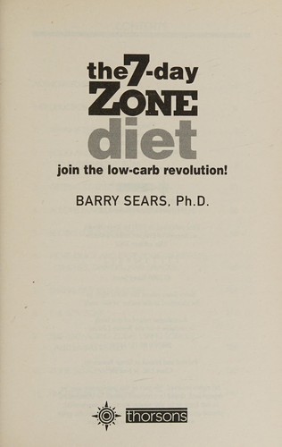 Cover for The 7-day Zone Diet