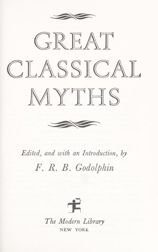 Cover for Great classical myths.