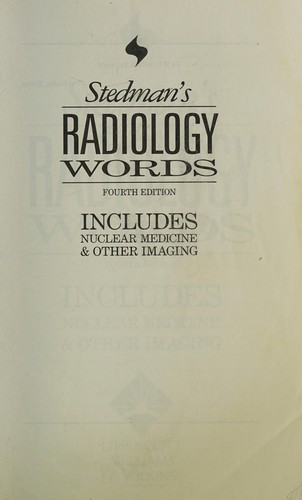 Cover for Stedman's radiology words