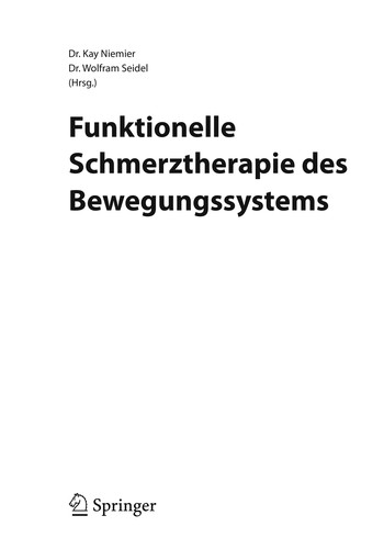 Cover for Funktionelle Schmerztherapie des Bewegungssystems