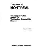 Cover for The Climate of Montréal.