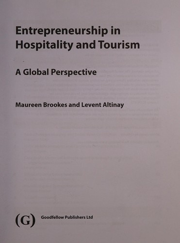 Cover for Entrepreneurship in Hospitality and Tourism