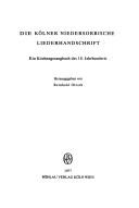 Cover for Die Kölner niedersorbische Liederhandschrift
