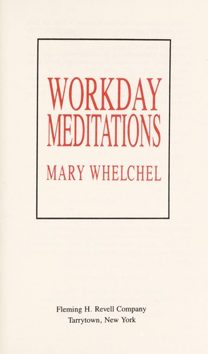 Cover for Workday meditations